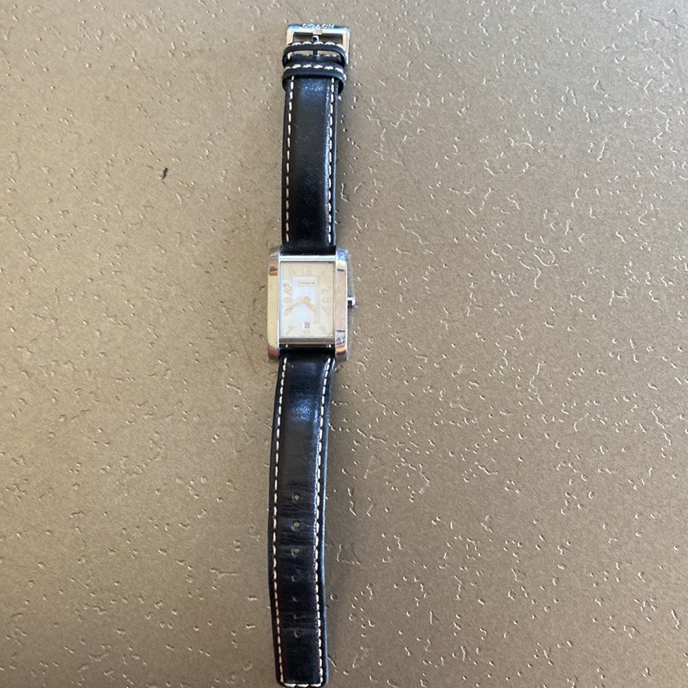 Coach watch … EUC.  Needs new battery… stainless steel - Picture 2 of 3